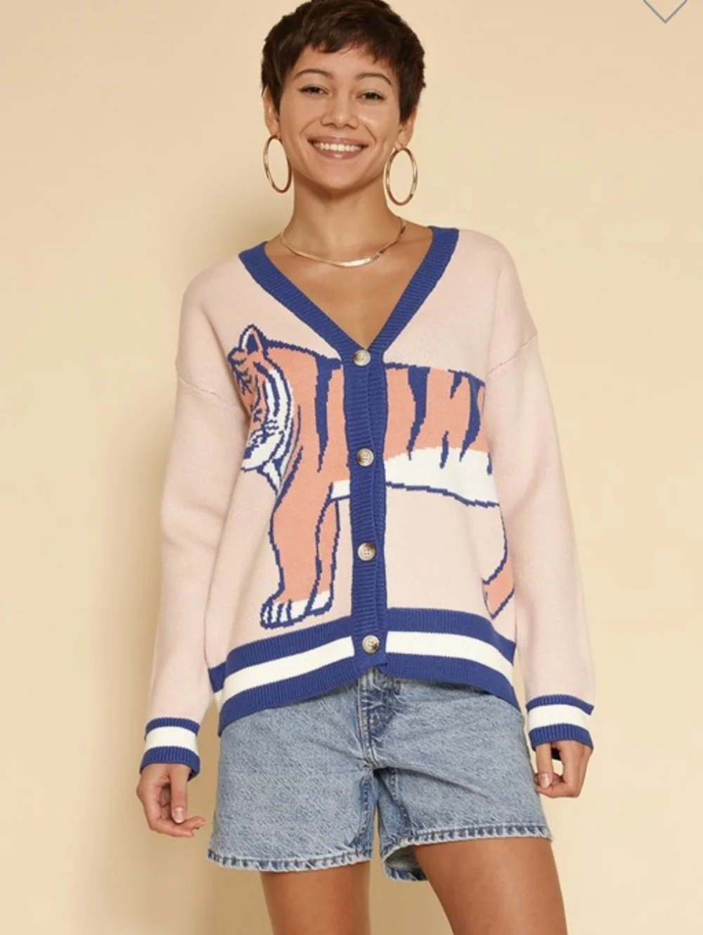 New Tiger Knit Cardigan
